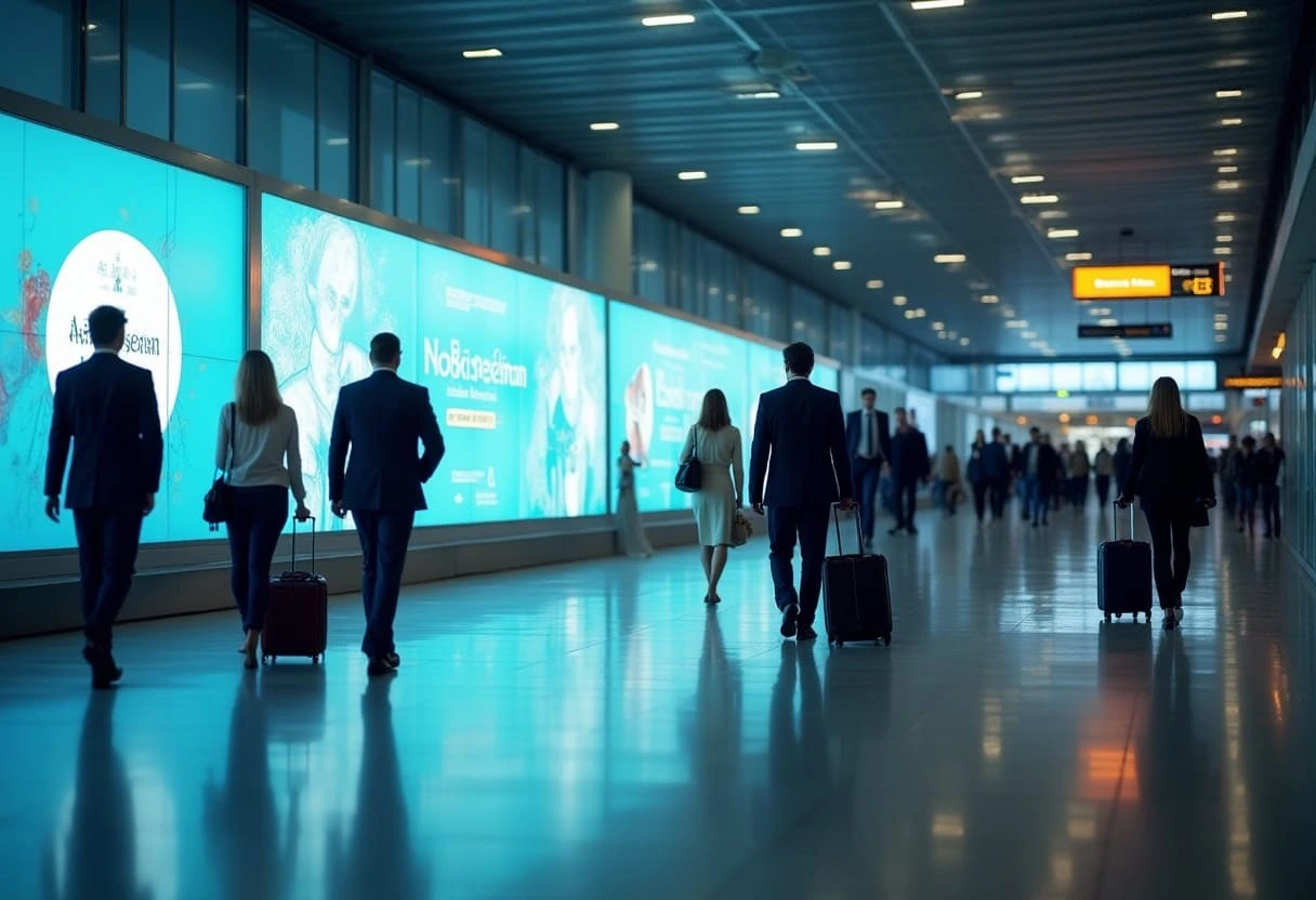Airport ads targeting business travelers