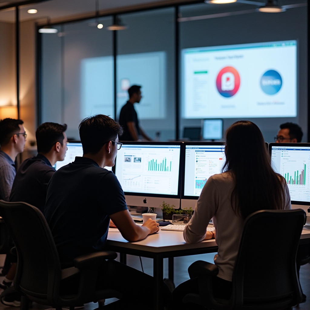 Social media advertising company Malaysia team planning campaigns