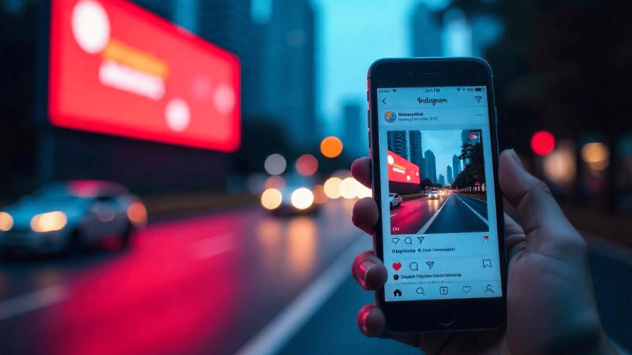 Consistent branding across digital billboard and social media ad in Malaysia